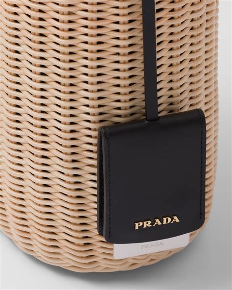 prada bucket bah|prada wicker bucket bag.